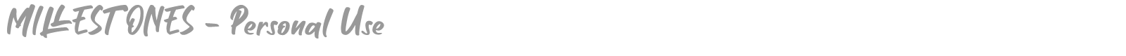 Millestones font preview